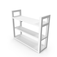 White Nantua Short Wall Cabinet PNG & PSD Images