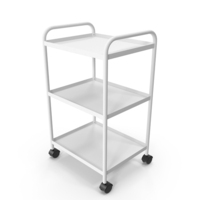 Saranda White Metal Server Trolley PNG & PSD Images