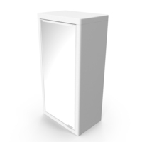 Saranda White Wall Mounted Mirrored Cabinet PNG & PSD Images