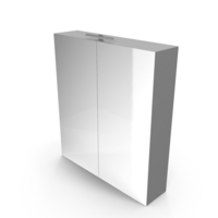 White Mirrored Bathroom Cabinet PNG & PSD Images
