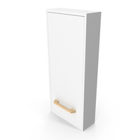 White Ladoga Single Door Wall Cabinet Storage Rack Shelf PNG & PSD Images