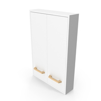 White Ladoga Double Door Wall Cabinet 60cm Storage Rack Shelf PNG & PSD Images