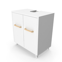 Ladoga White Double Bathroom Vanity Unit PNG & PSD Images