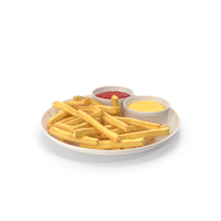 French Fries With Sauces PNG & PSD Images