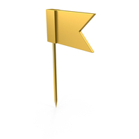 Flag Pin Gold PNG & PSD Images