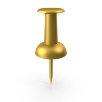 Push Pin Gold PNG & PSD Images