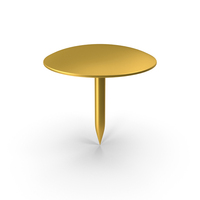 Thumb Tack Gold PNG & PSD Images