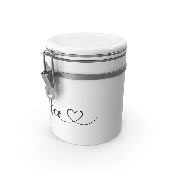 White Coffee Jar PNG & PSD Images