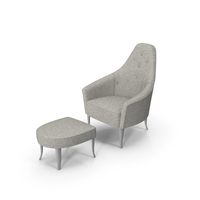 Chelsea Textiles Armchair With Curved Back PNG & PSD Images