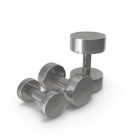 Silver Dumbbell Set PNG & PSD Images