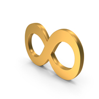 Gold Infinity Mathematical Icon PNG & PSD Images