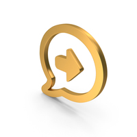 Gold Forward Message Icon PNG & PSD Images