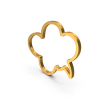 Gold Speech Bubble Icon PNG & PSD Images