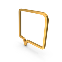 Gold Speech Bubble Icon PNG & PSD Images