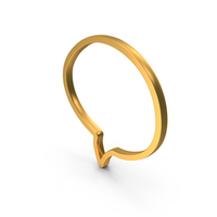 Gold Speech Bubble Icon PNG & PSD Images