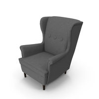 Armchair For Children Room IKEA STRANDMON Grey PNG & PSD Images