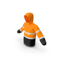 High Visibility Rain Jacket PNG & PSD Images