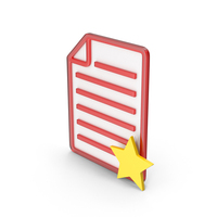 Glass File Star Icon PNG & PSD Images