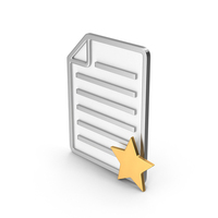 Metal File Star Icon PNG & PSD Images