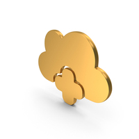 Gold Add Cloud Icon PNG & PSD Images