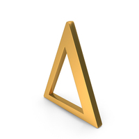Gold Mathematical Delta Icon PNG & PSD Images