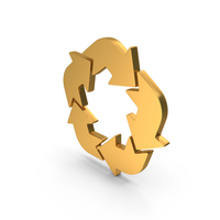 Gold Recycle Icon PNG & PSD Images