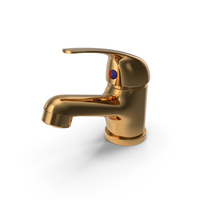 Golden Basin Mixer With Pop Up Waste Flexible Tap PNG & PSD Images