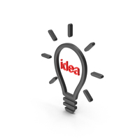 Black Idea Bulb Icon PNG & PSD Images