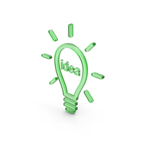 Glass Idea Bulb Icon PNG & PSD Images