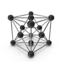 Black Molecular Model Structure PNG & PSD Images