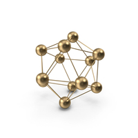 Gold Molecular Model Structure PNG & PSD Images