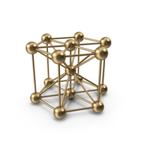 Gold Molecular Model Structure PNG & PSD Images