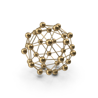 Gold Molecular Model Structure PNG & PSD Images