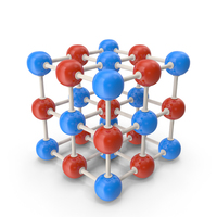 Red And Blue Molecular Model Structure PNG & PSD Images