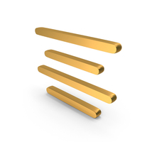 Gold Center Alignment Text Icon PNG & PSD Images