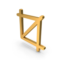 Gold Cropping Tool Icon PNG & PSD Images