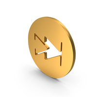 Gold Fast Forward Icon PNG & PSD Images