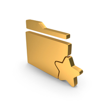 Gold Star Folder Icon PNG & PSD Images