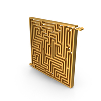 Gold Maze And Labyrinth Game Icon PNG & PSD Images
