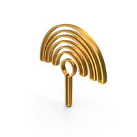 Gold Signal Tower Outline Icon PNG & PSD Images