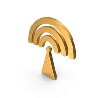 Gold Signal Tower Icon PNG & PSD Images