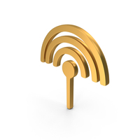 Gold Signal Tower Outline Icon PNG & PSD Images