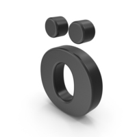 Black German Lowercase Ö (O) PNG & PSD Images
