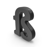 Black German Letter ß (Eszett) PNG & PSD Images
