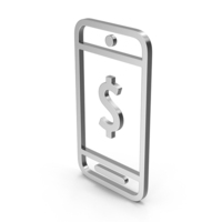 Metal Phone With Dollar Symbol PNG & PSD Images