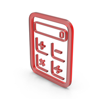 Glass Calculator Symbol PNG & PSD Images