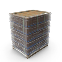 Packed 5 Row Glass Bottles Cargo PNG & PSD Images