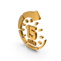 15 Minutes Refresh Time Icon Gold PNG & PSD Images