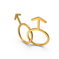 Gold Gay Gender Icon PNG & PSD Images