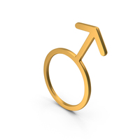 Gold Male Gender Icon PNG & PSD Images